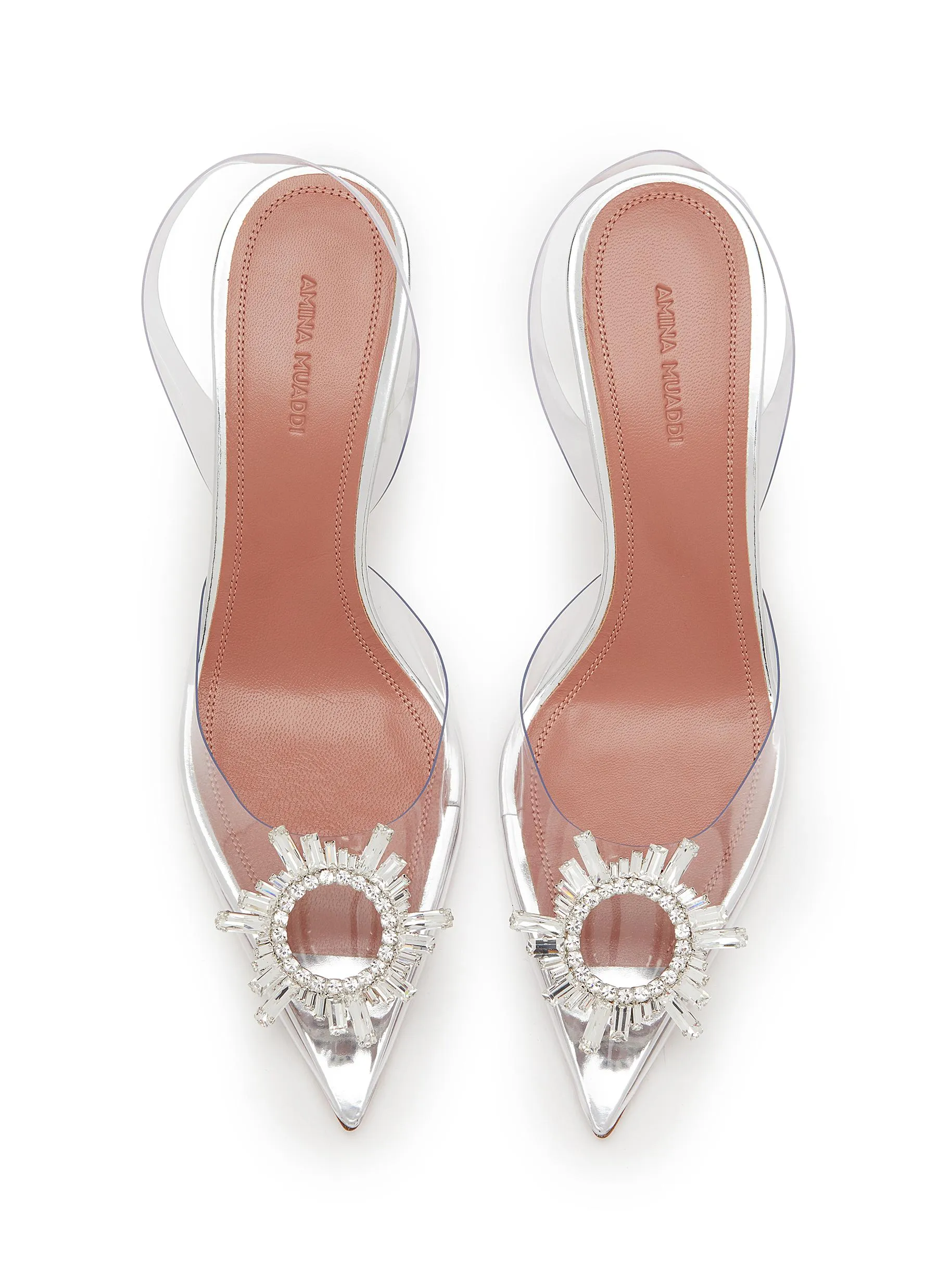 -----------AMINA MUADDI  ---- ------------ ----Begum 70 PVC Slingback Heels --