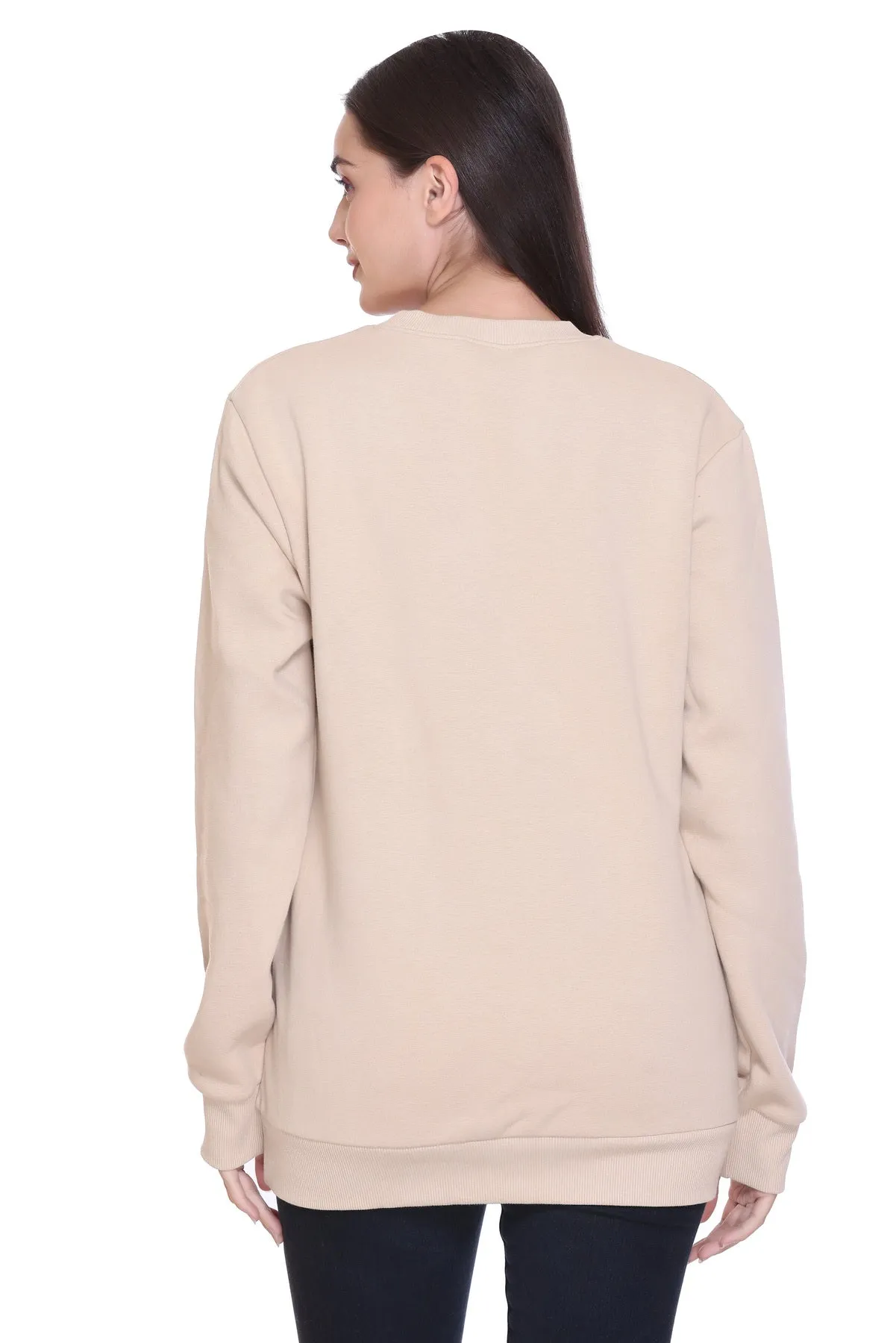 100% Recycled Crew Neck Sweatshirt (Beige)