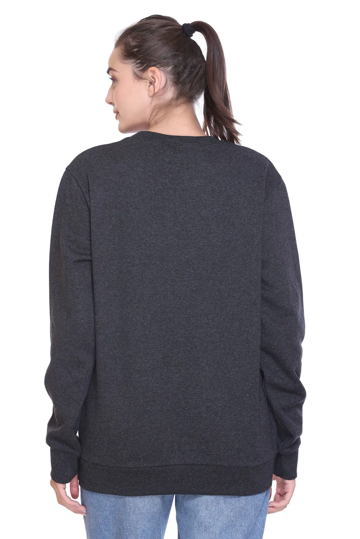 100% Recycled Crew Neck Sweatshirt (Black Heather)