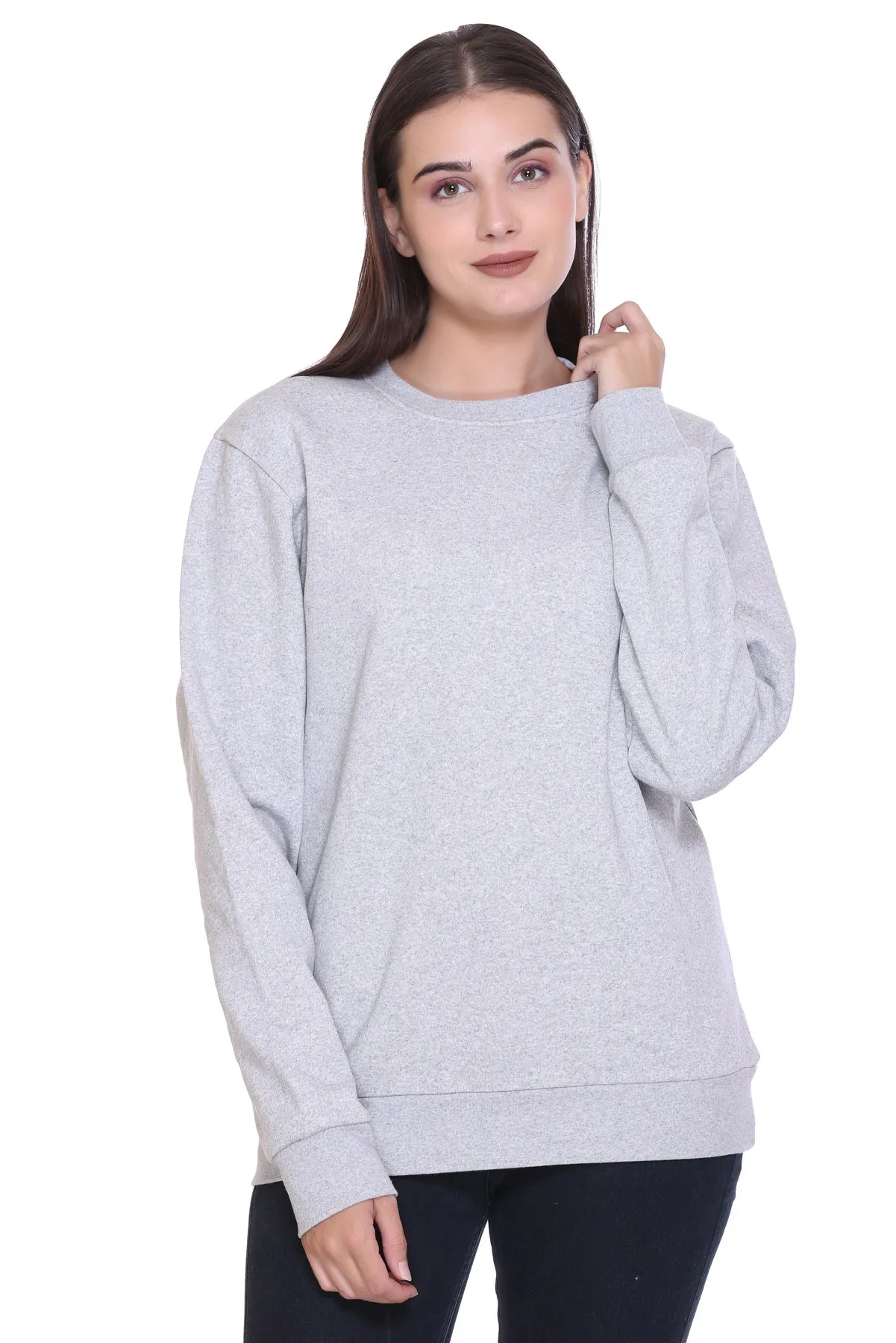 100% Recycled Crew Neck Sweatshirt (Grey Heather)