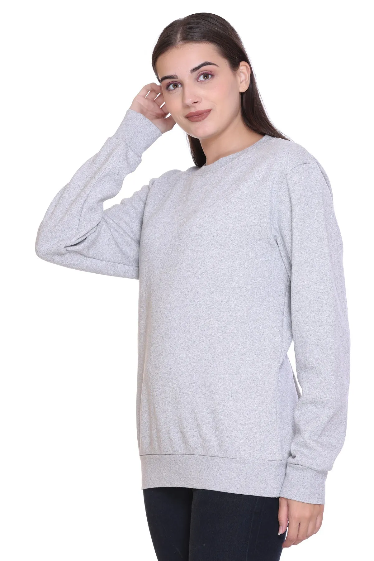 100% Recycled Crew Neck Sweatshirt (Grey Heather)