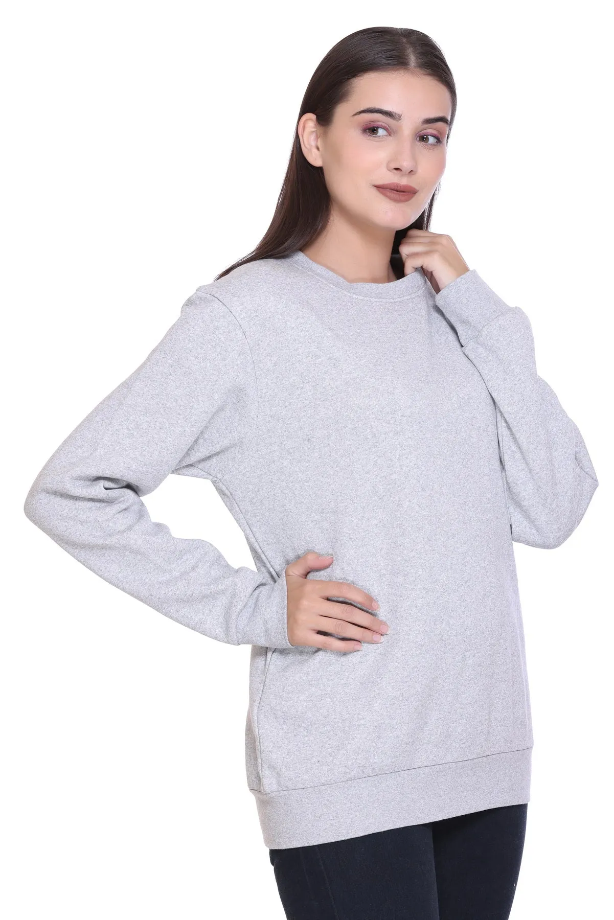 100% Recycled Crew Neck Sweatshirt (Grey Heather)