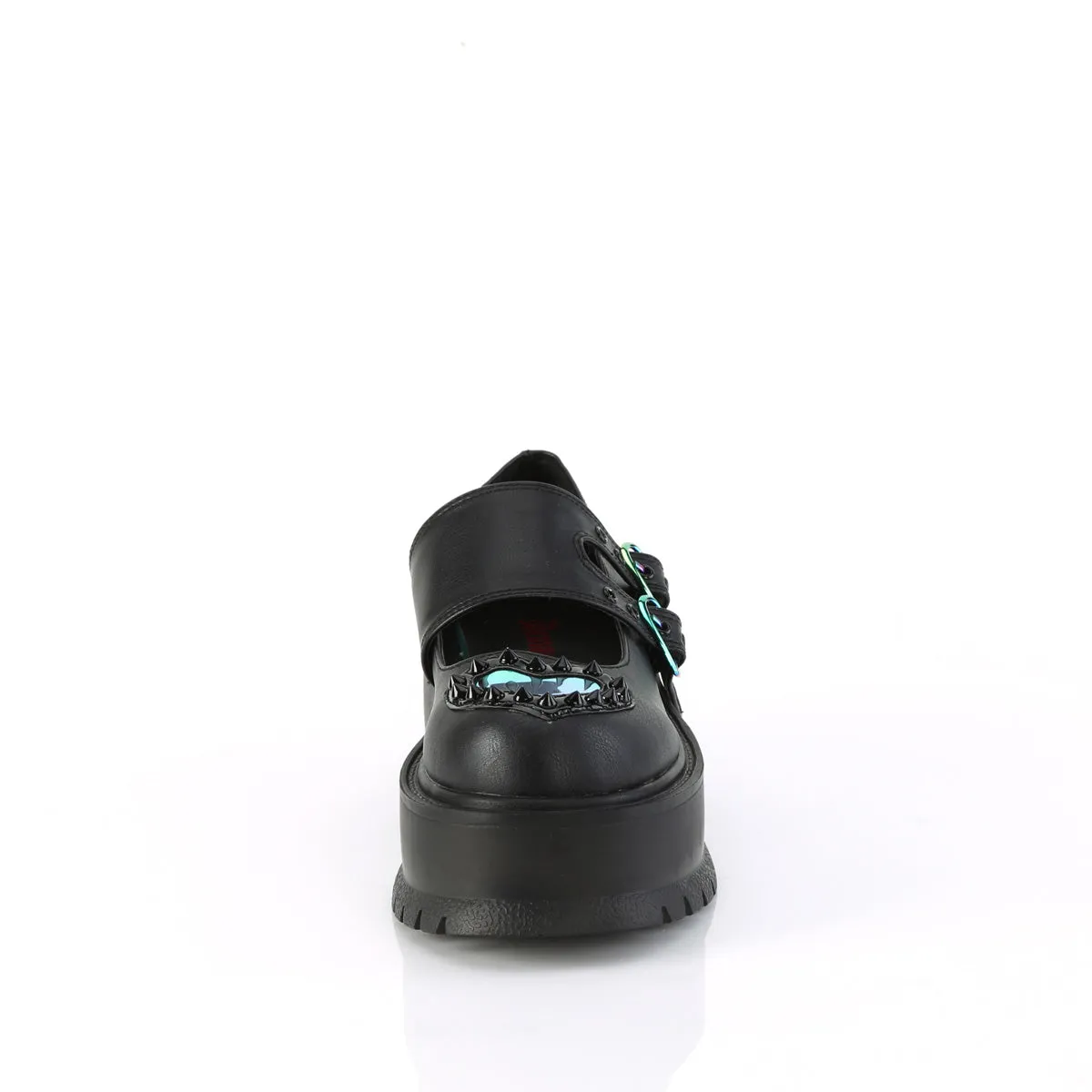 Black Pu Platform Shoes with 2 Inch Heel - SLACKER-25