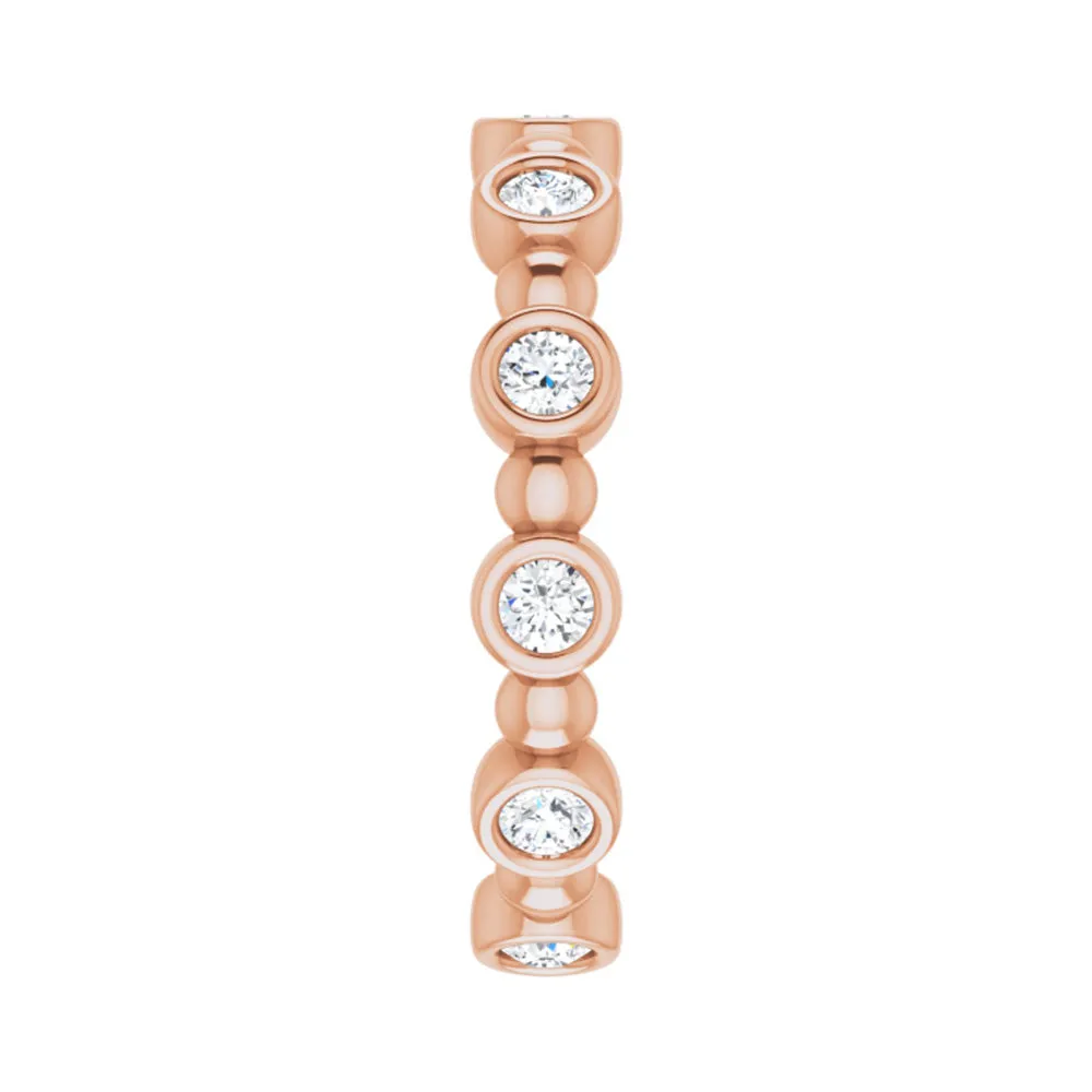 3.5mm 14K Rose Gold 1/2 CTW Diamond Bezel Set Eternity Band