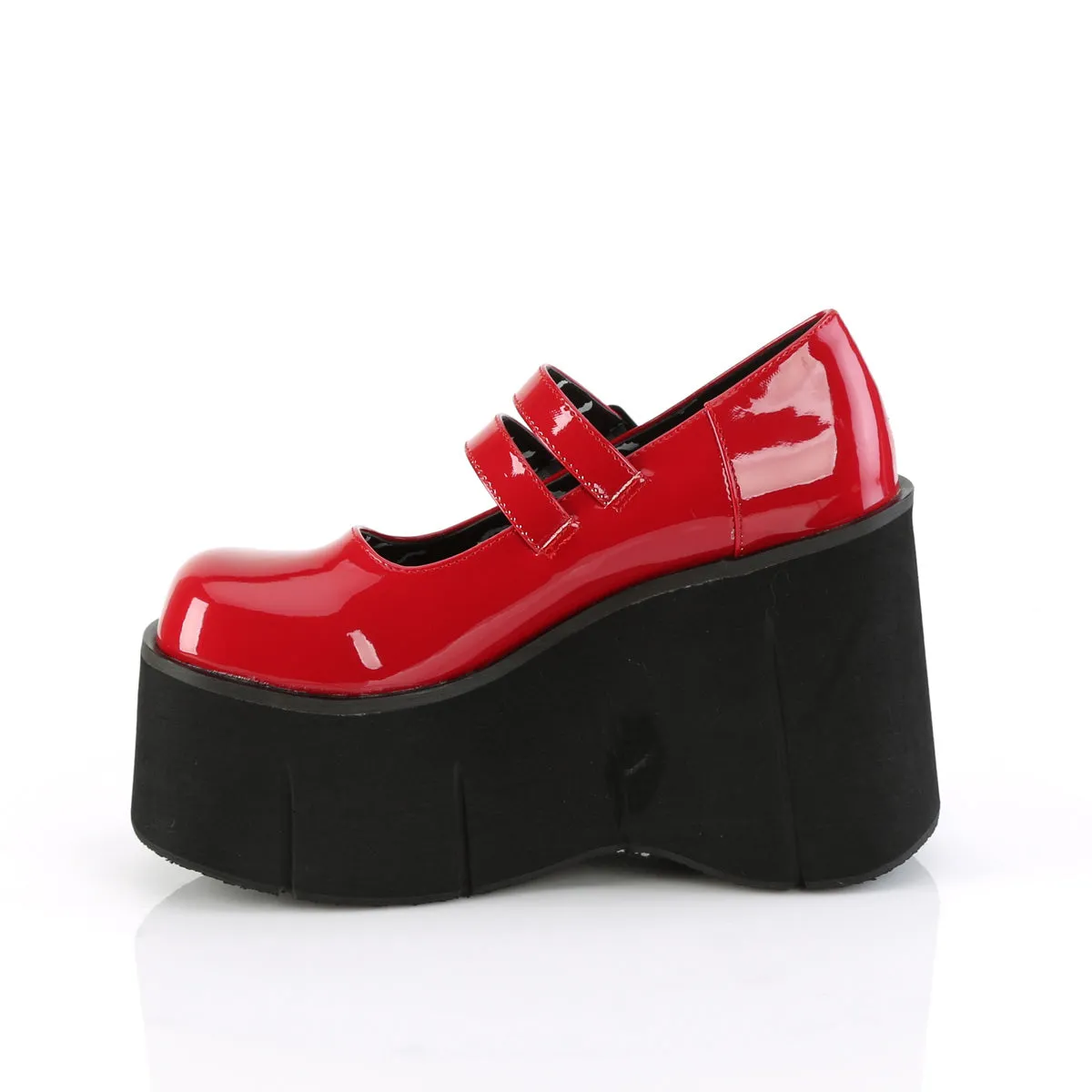 Red Patent Platform KERA-08 Shoes with 4-Inch Heel