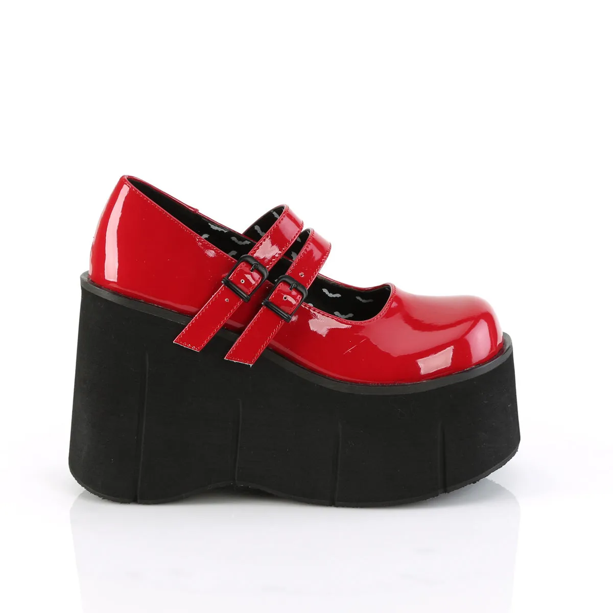 Red Patent Platform KERA-08 Shoes with 4-Inch Heel