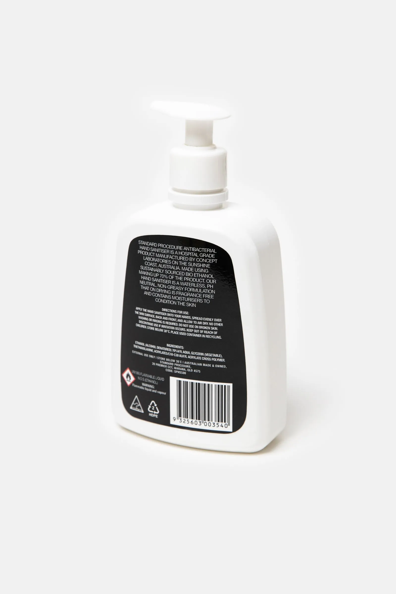 500ml Hand Sanitiser Pump - Standard Procedure