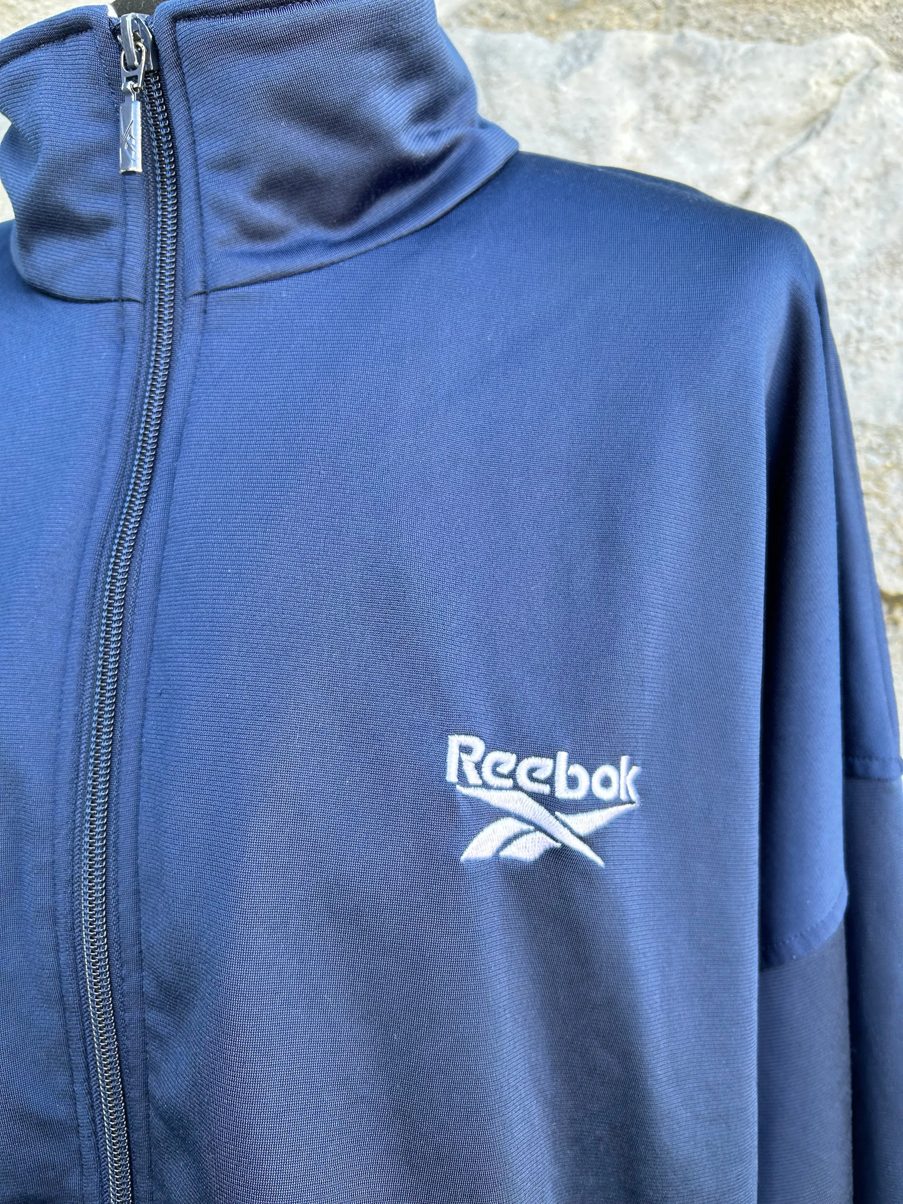 1990s Reebok XL Navy Sport Jacket