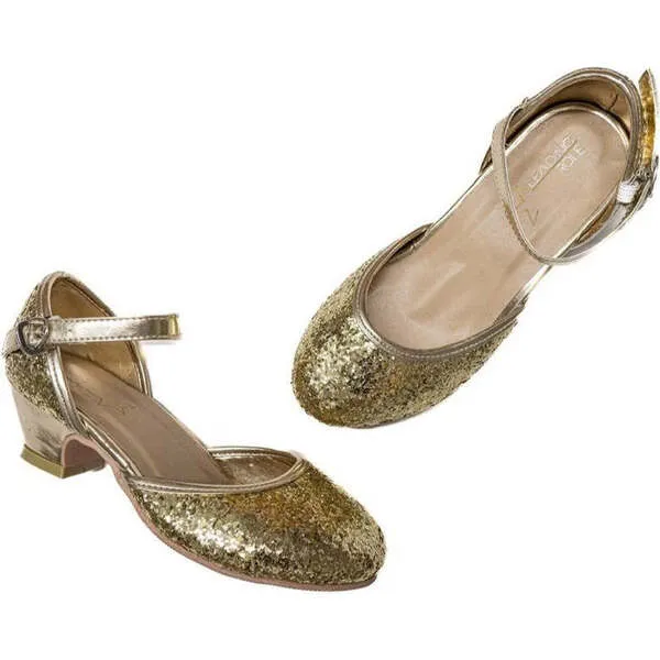 A Leading Role A Leading Role Gold Sparkle Heels