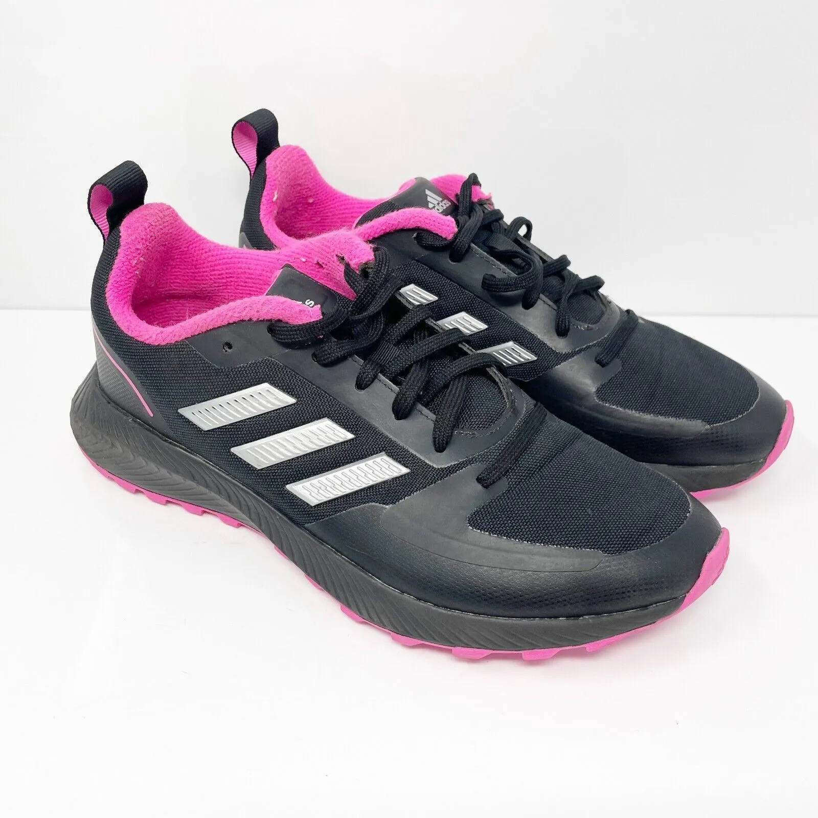 Adidas Womens Runfalcon 2.0 TR FZ3585 Black Running Shoes Sneakers Size 8