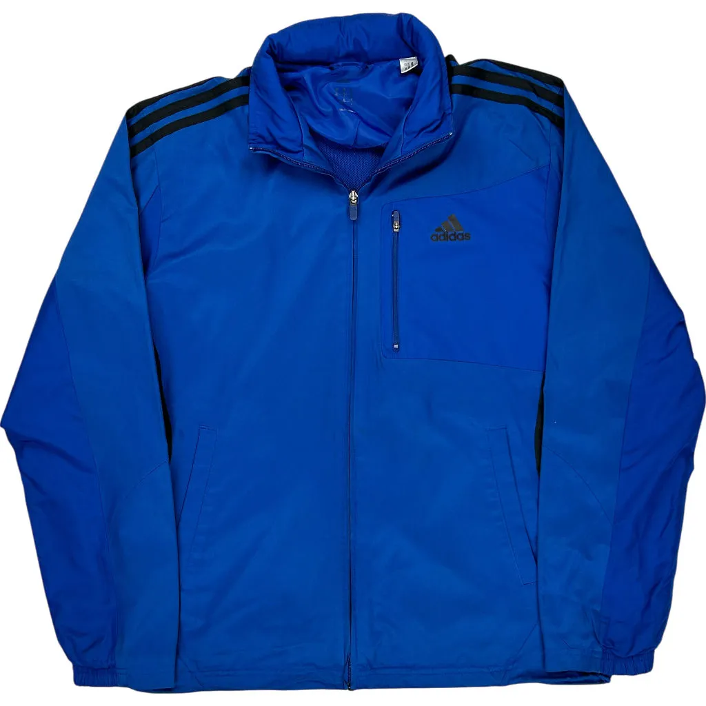 Adidas Zip Jacket - Small - Blue Polyester