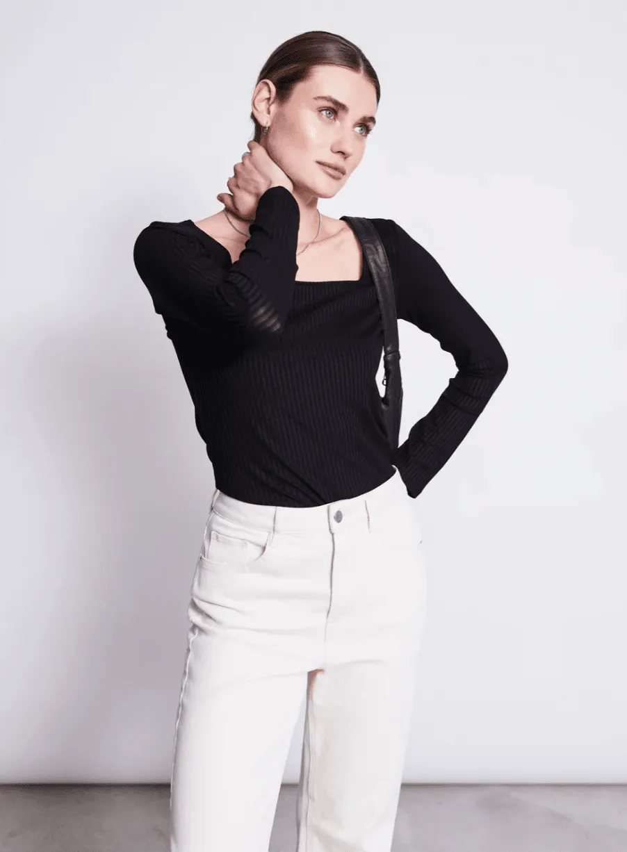 Alba Ivory High-Waisted Trousers