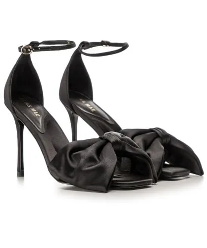 Alias Mae Black Minka Satin Bow Heels | Jules B