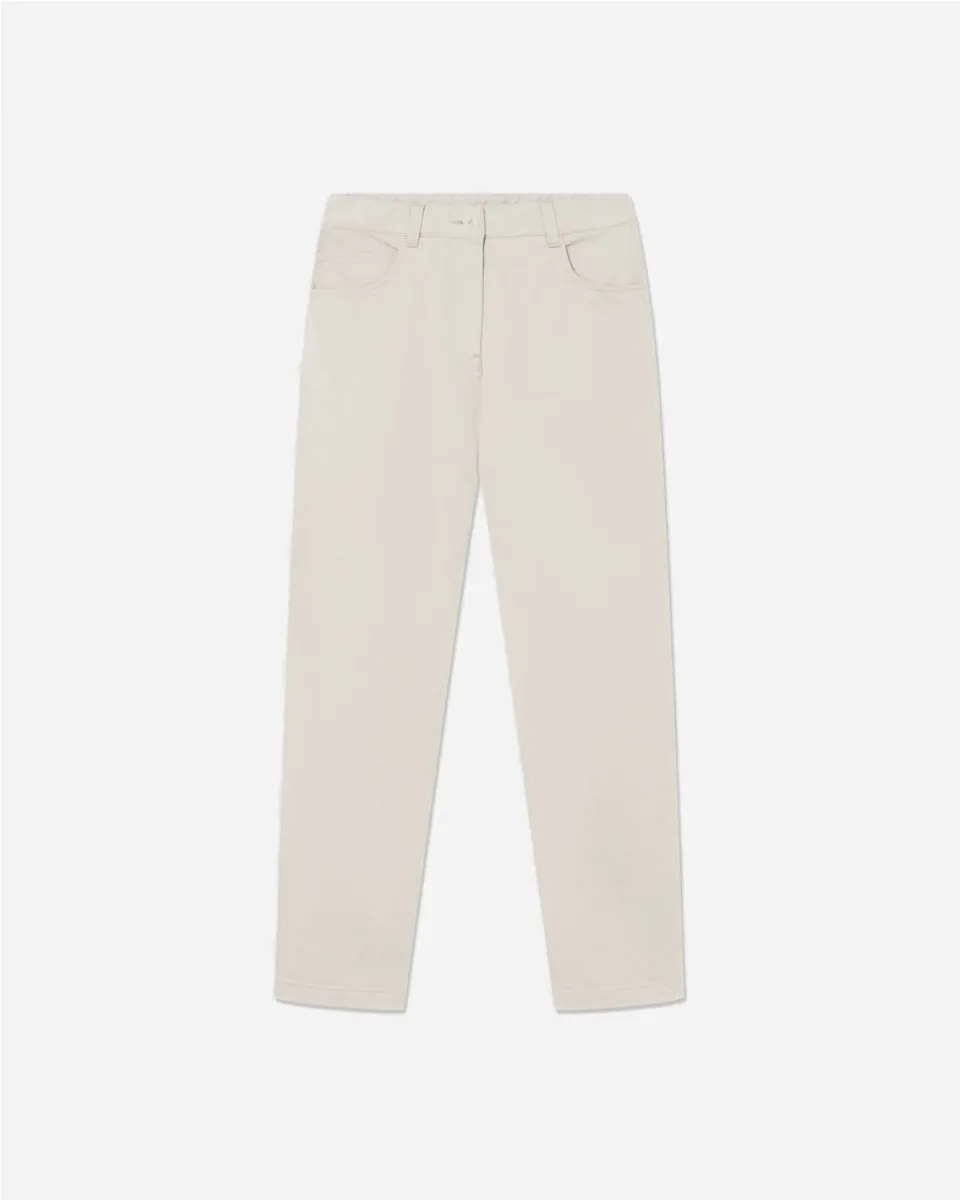 Amina Classic Twill Trousers - Light Sand