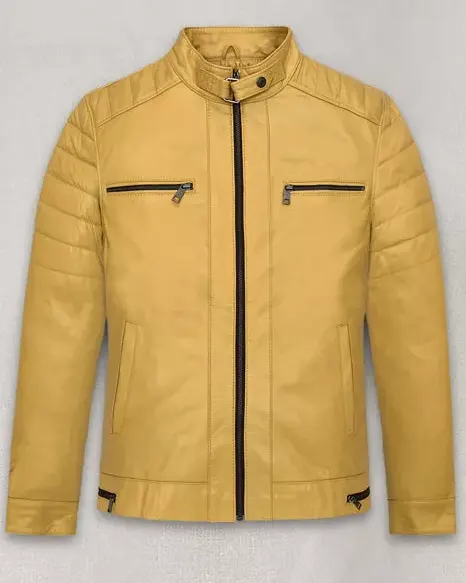 Yellow Leather Jacket by Andrew Tate