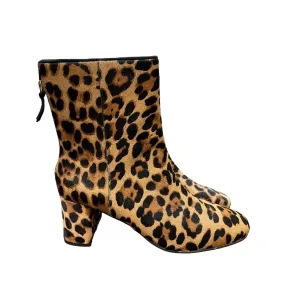 J. Crew Animal Print Boots Ankle Heels Size 8.5