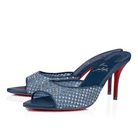 Apostropha Mule Mesh Strass 80 mm Mules - Mesh, nappa leather and strass - Denim - Women