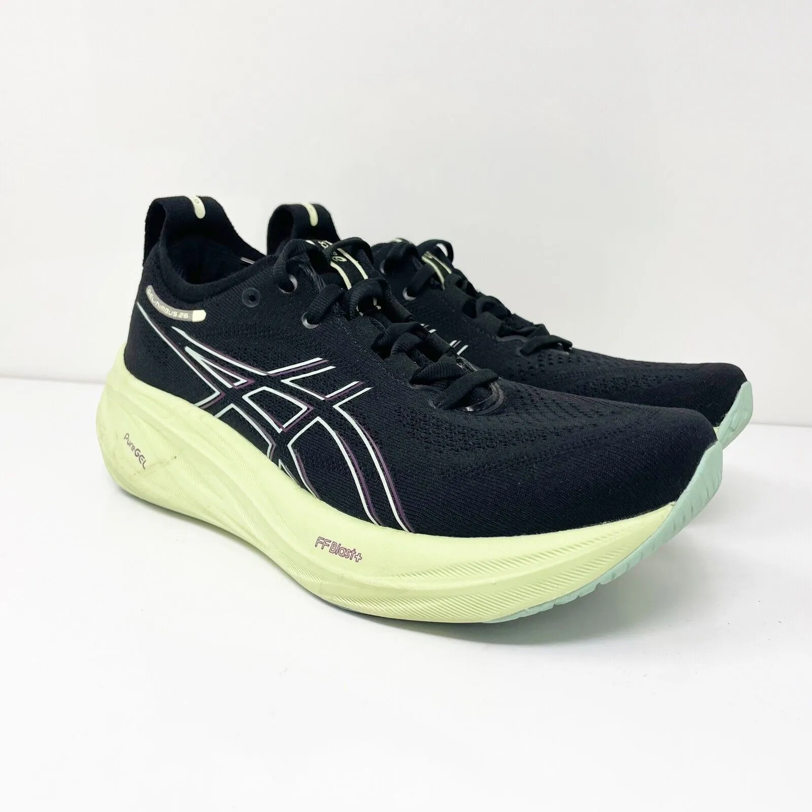 Asics Womens Gel Nimbus 26 1012B601 Black Running Shoes Sneakers Size 8.5