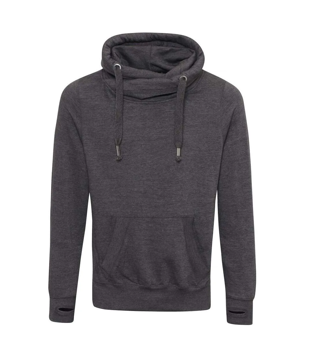 AWDis Hoods Mens Cross Neck Hoodie (Charcoal) - UTRW5363