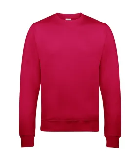 AWDis Just Hoods AWDis Unisex Crew Neck Plain Sweatshirt (280 GSM) (Cranberry) - UTRW2014