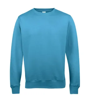 AWDis Just Hoods AWDis Unisex Crew Neck Plain Sweatshirt (280 GSM) (Hawaiian Blue) - UTRW2014