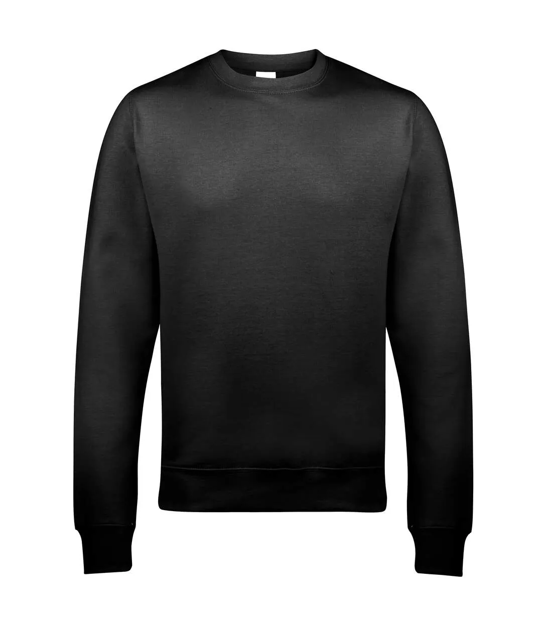 Black Unisex Crew Neck Plain Sweatshirt