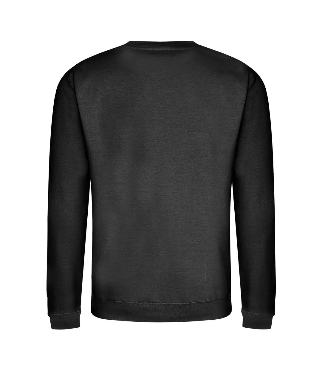 Black Unisex Crew Neck Plain Sweatshirt