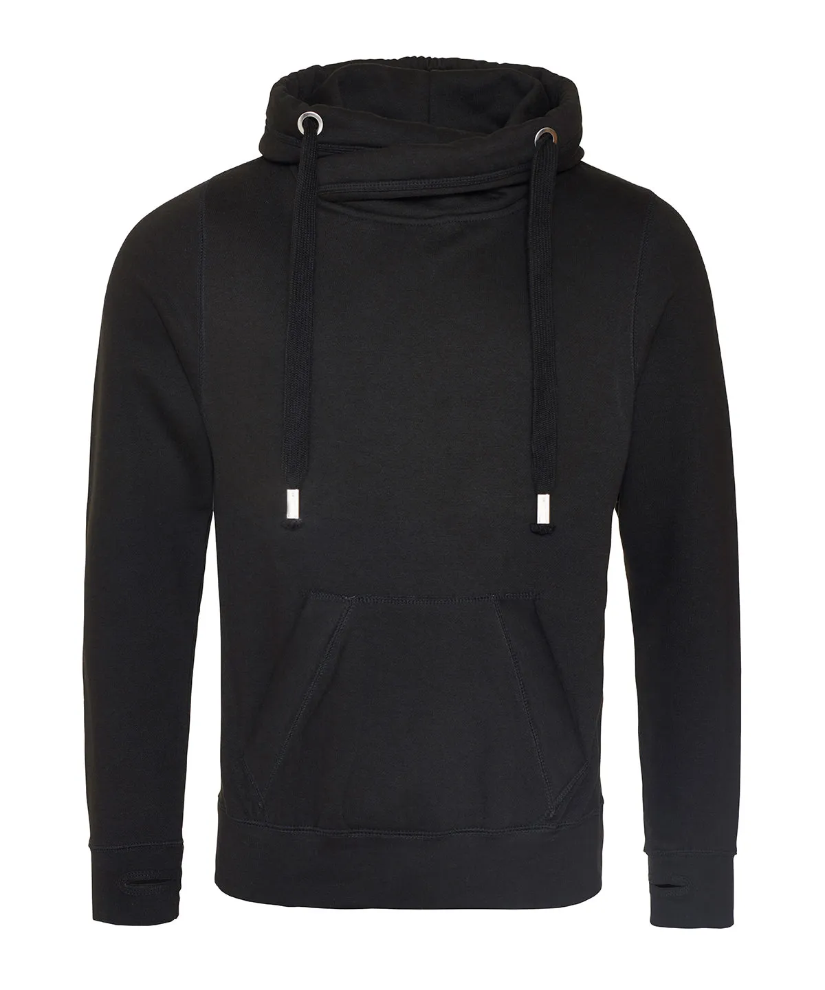 Cross Neck Hoodie by AWDis