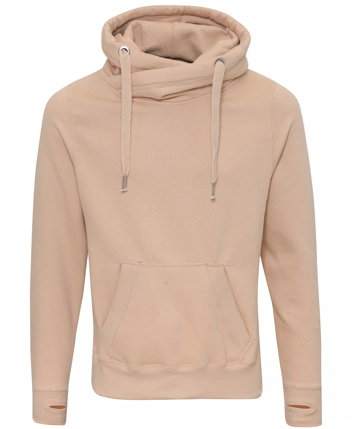 Cross Neck Hoodie by AWDis