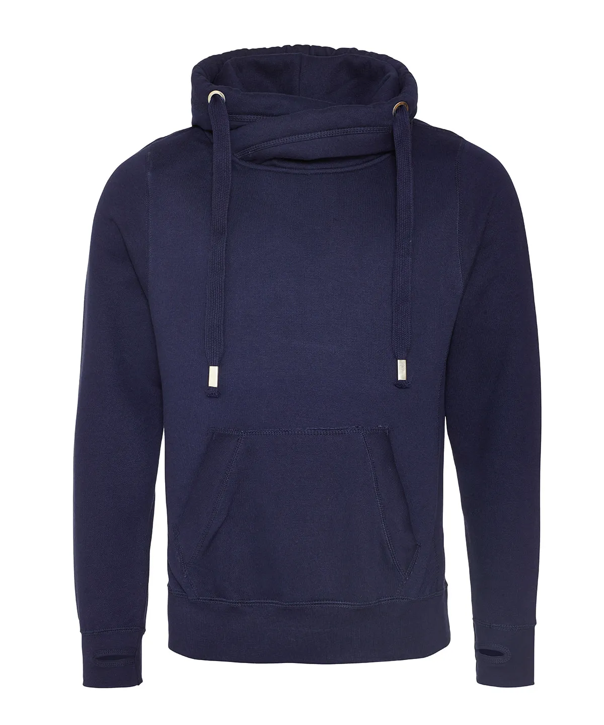 Cross Neck Hoodie by AWDis