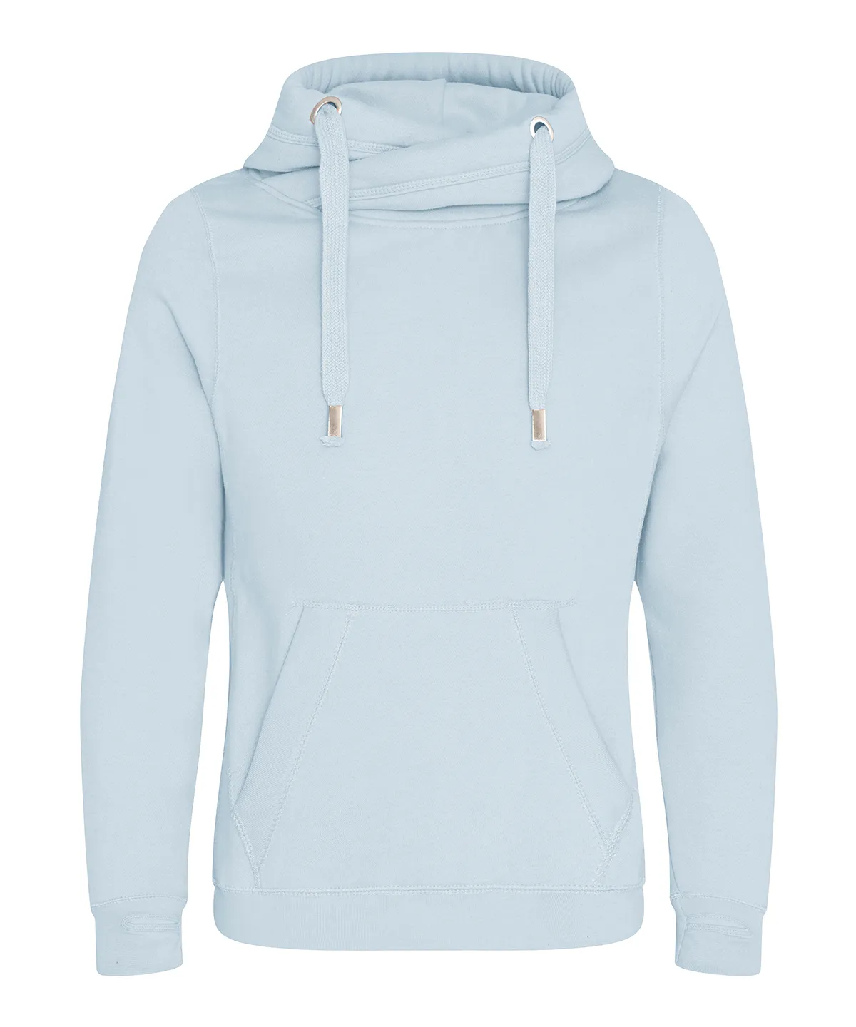 Cross Neck Hoodie by AWDis