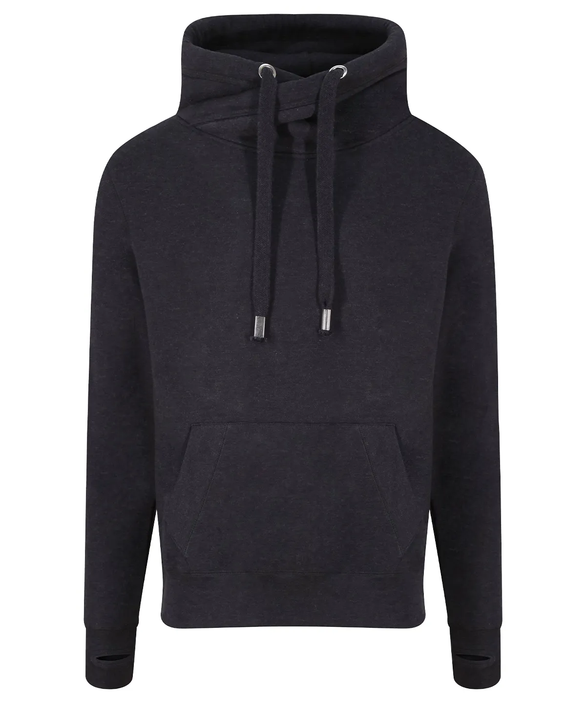 Cross Neck Hoodie by AWDis