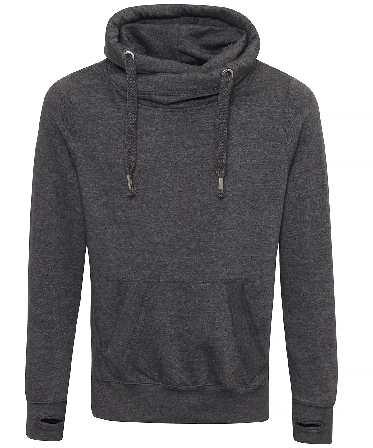 Cross Neck Hoodie by AWDis