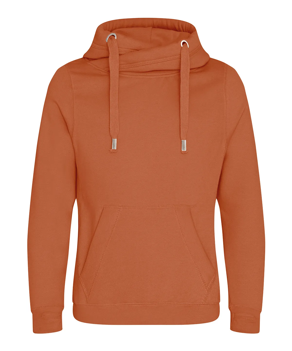 Cross Neck Hoodie by AWDis