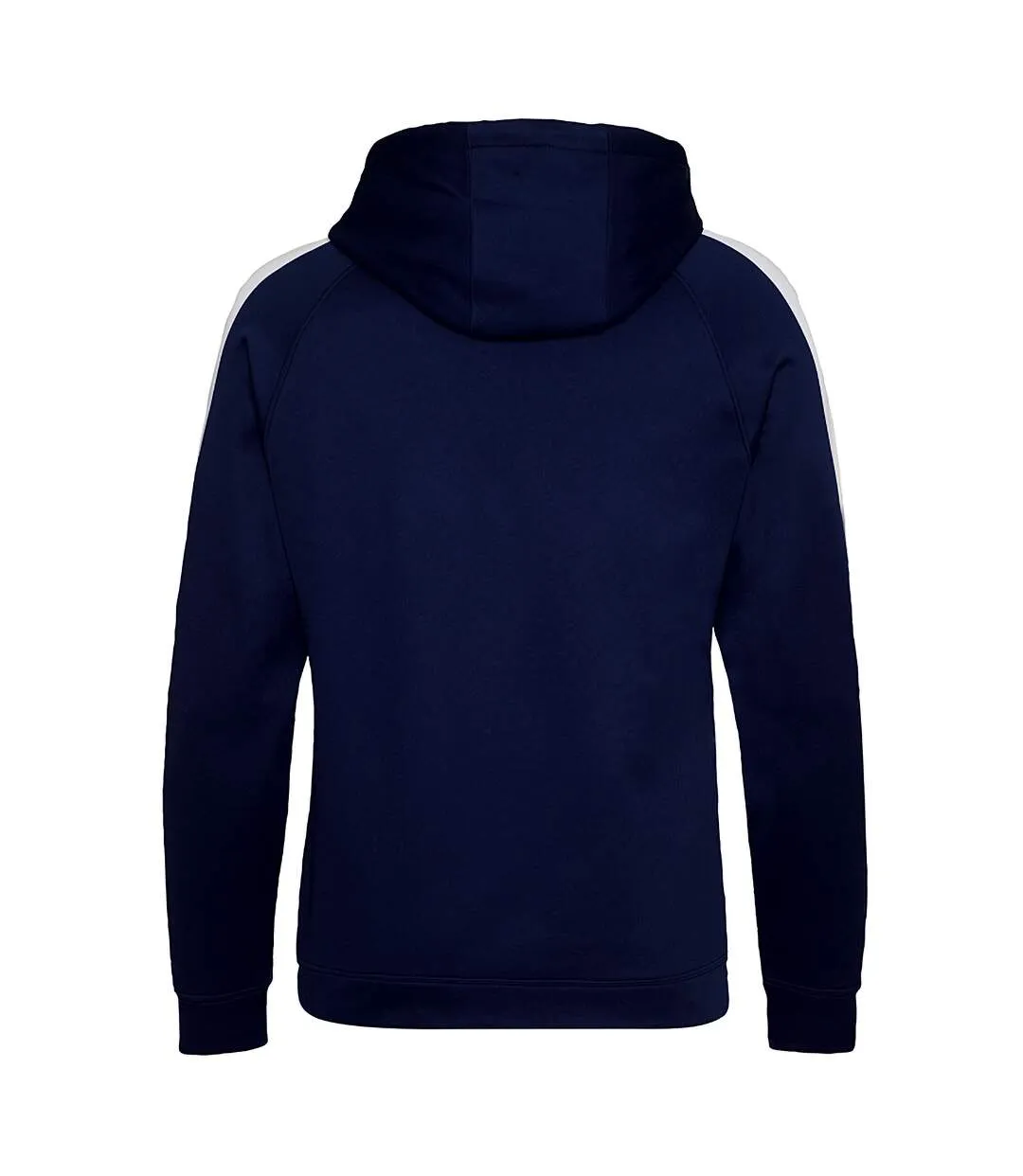 AWDis Just Hoods Mens Contrast Sports Polyester Full Zip Hoodie (Oxford Navy/Arctic White) - UTPC2967