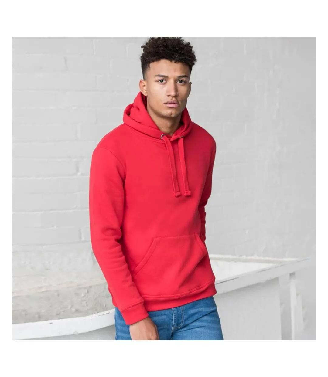 AWDis Just Hoods Mens Graduate Heavyweight Hoodie (Fire Red) - UTPC2969