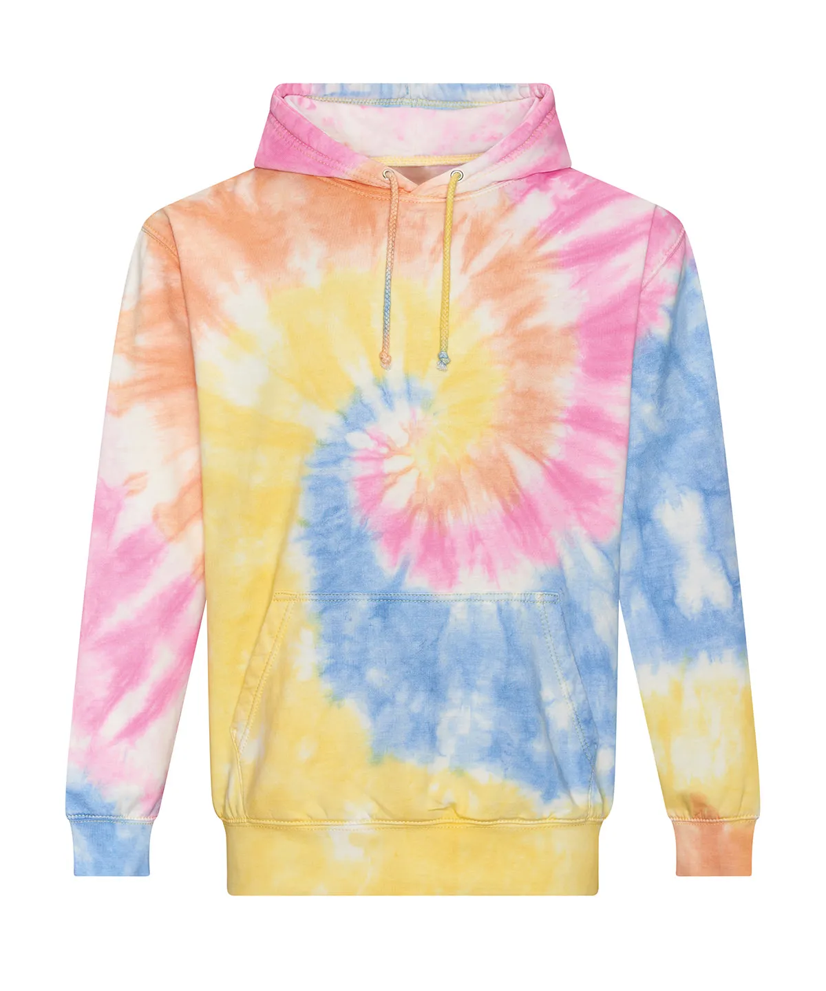 AWDis Just Hoods Tie Dye Hoodie - Colorful Unisex Pullover Sweatshirt