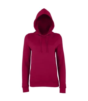 AWDis Just Hoods Womens/Ladies Girlie College Pullover Hoodie (Burgundy) - UTRW3481