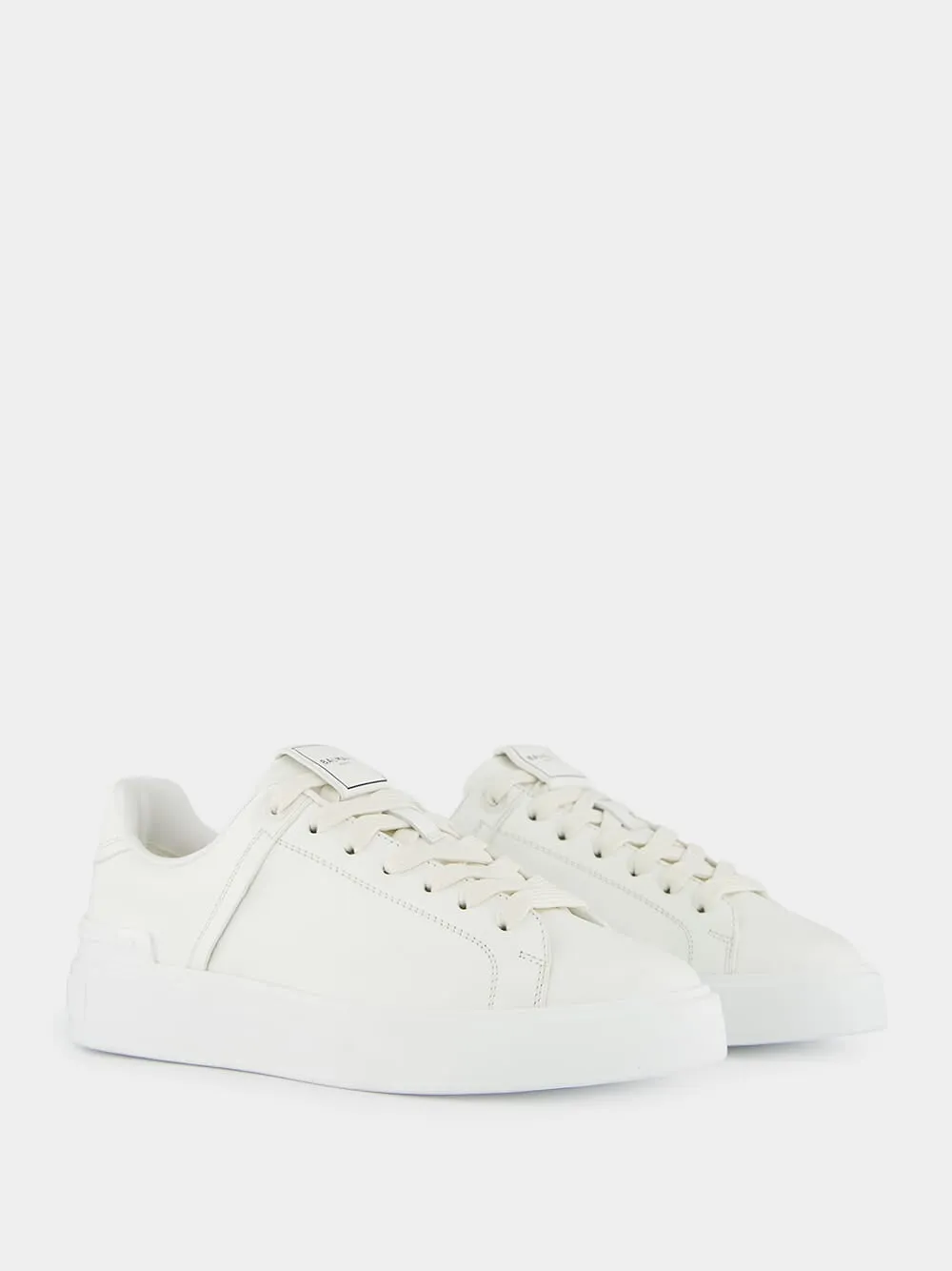 B-Court White Calfskin Trainers