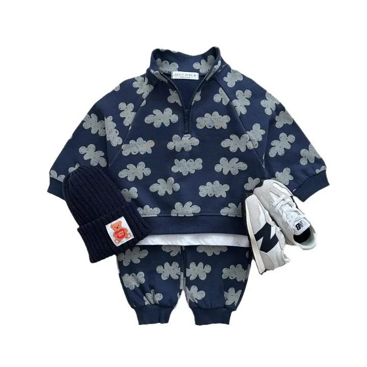 Baby Boy Flower Print Top and Pants Set for Wholesale - Item 231130152