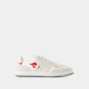 Balmain Swan Sneakers - Balmain - Leather - White/Red