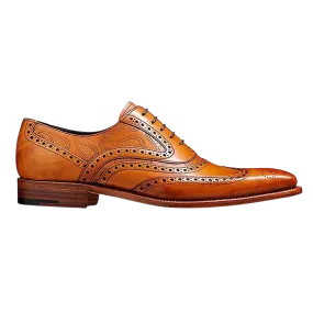 Barker McClean Paisley Brogue Shoes in Tan