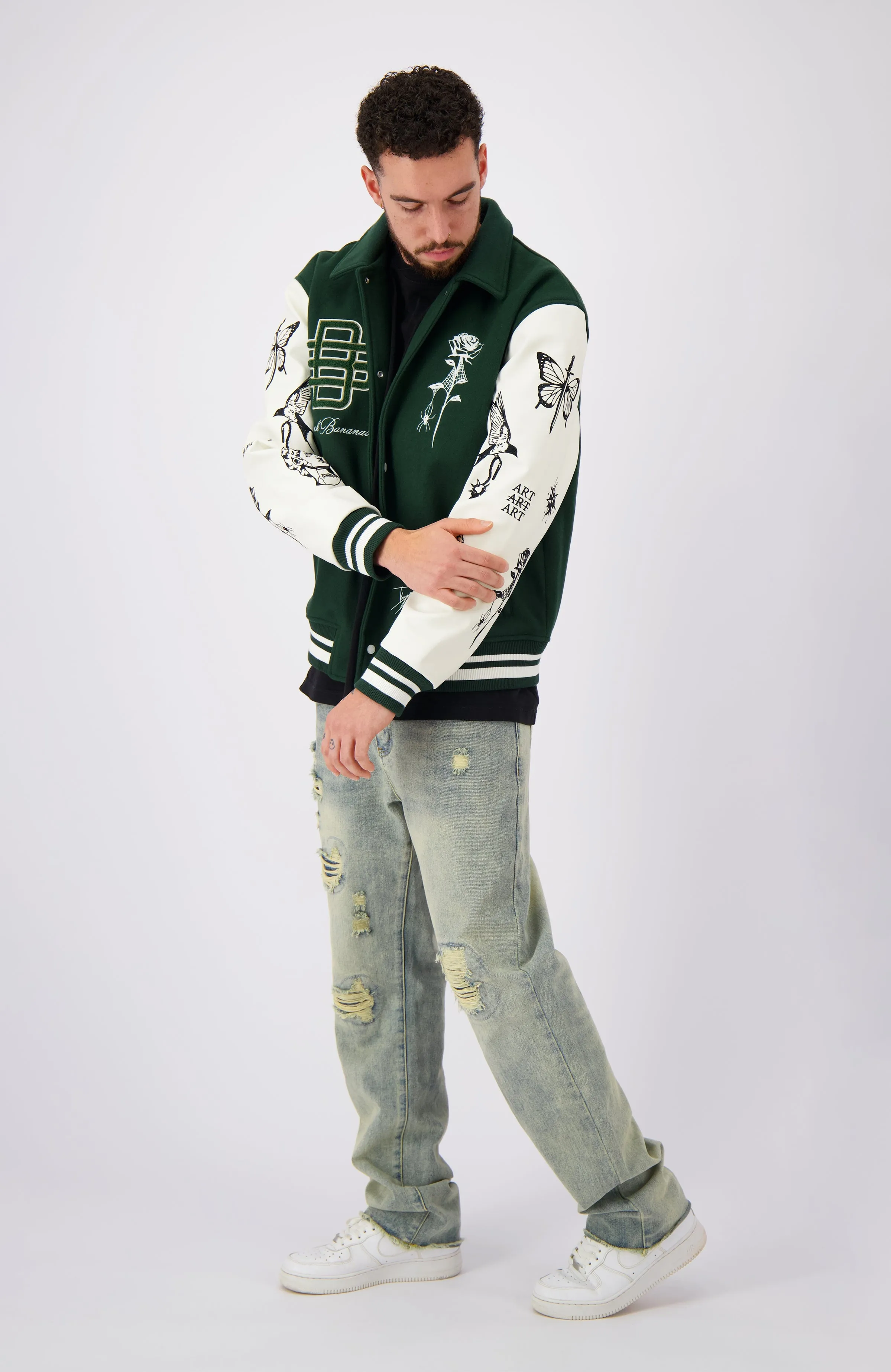 BB X DH VARSITY JACKET | Green