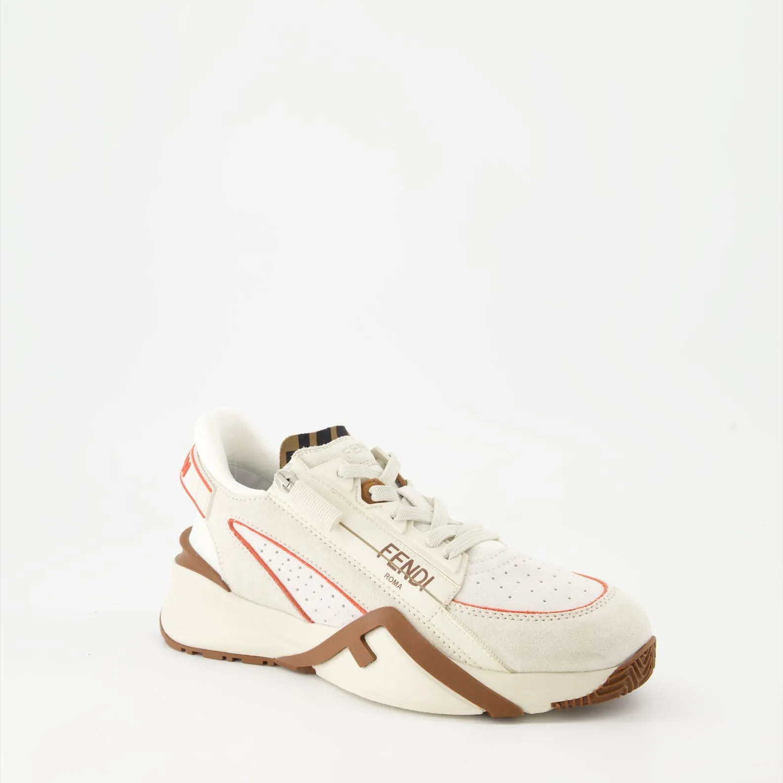 Beige Leather Sneakers