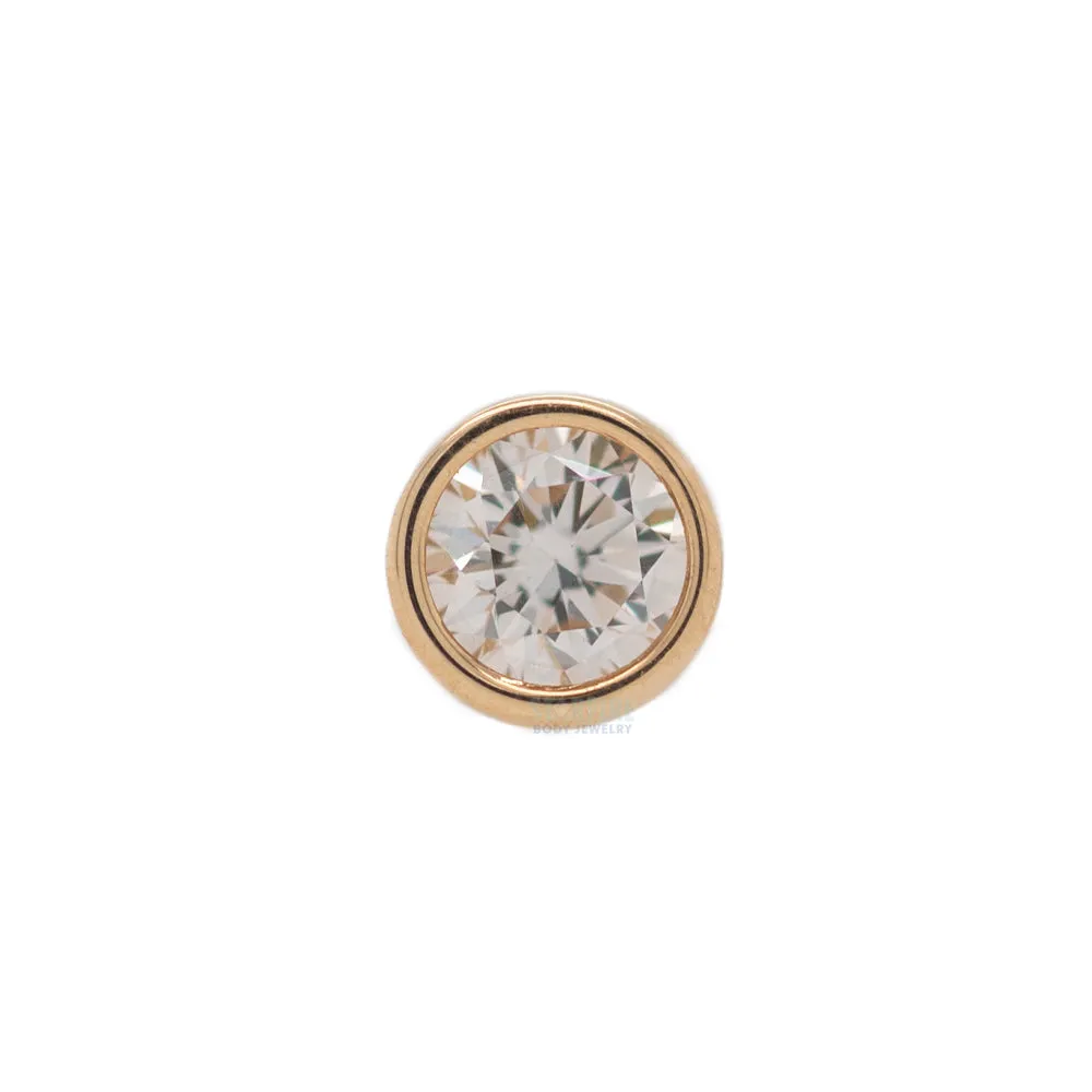 Bezel-Set Nostril Screw in Gold with DIAMOND