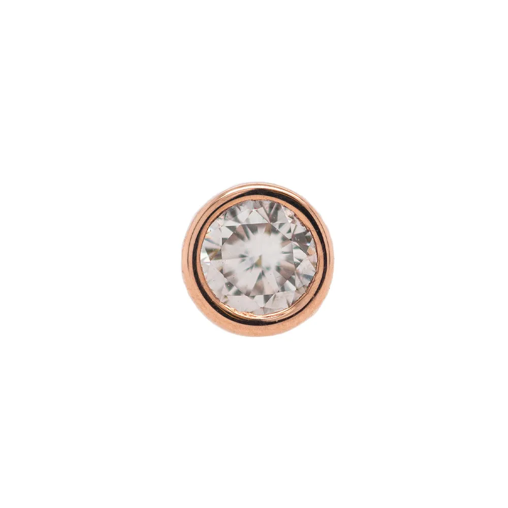 Bezel-Set Nostril Screw in Gold with DIAMOND