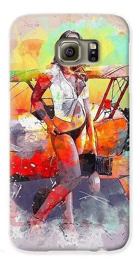 Biplane Girl - Phone Case