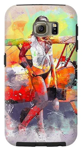 Biplane Girl - Phone Case