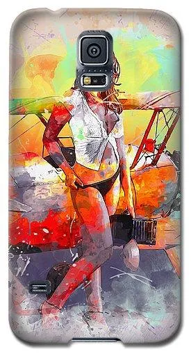 Biplane Girl - Phone Case