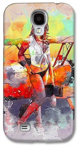 Biplane Girl - Phone Case